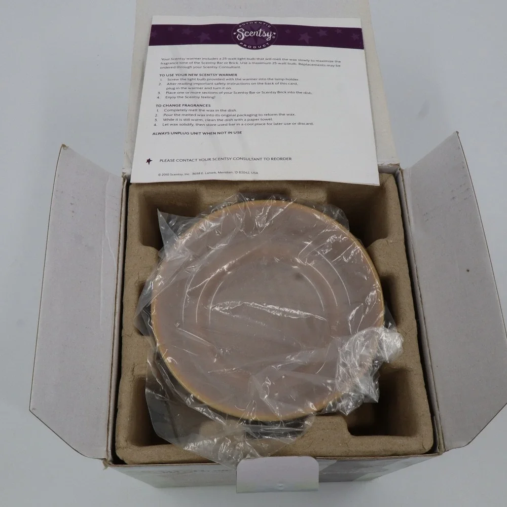 Scentsy Mother's Day Full Size Wax Warmer Mauve Tan‎ Silver Filigree Crystal